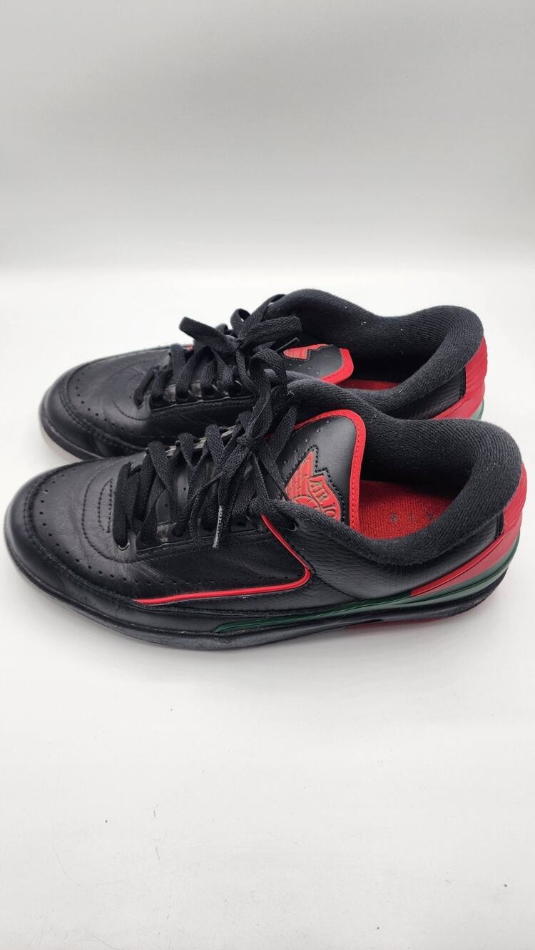 Air Jordan 2 Retro Low Christmas Black Fire Red Dark Powder Goat DV9956-066 SZ 8